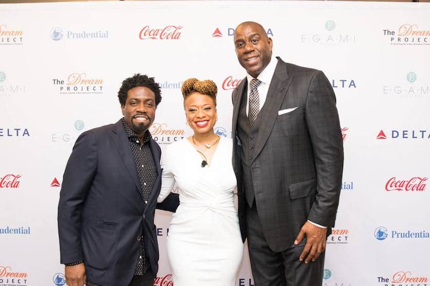 Left to Right: Mike Warner (COO, EGAMI Group), Teneshia J. Warner (Founder & CEO of EGAMI Group, and Earvin 