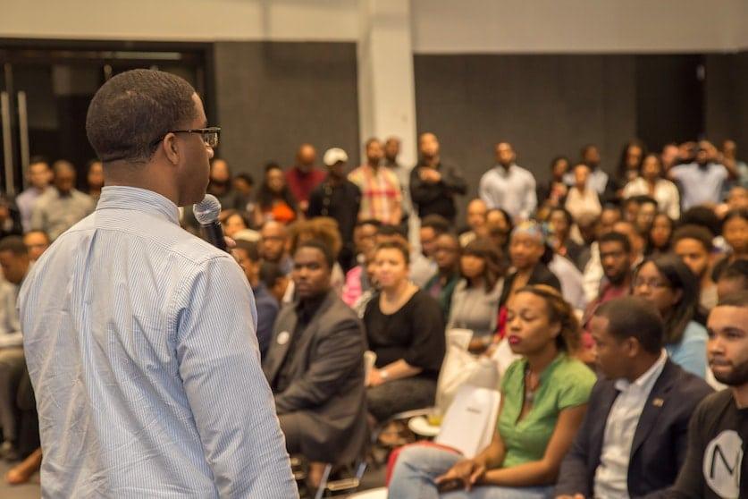 Ryan Wilson, co-founder of The Gathering Spot addressing attendees at the 'State of the Atlanta Black Tech Ecosystem'