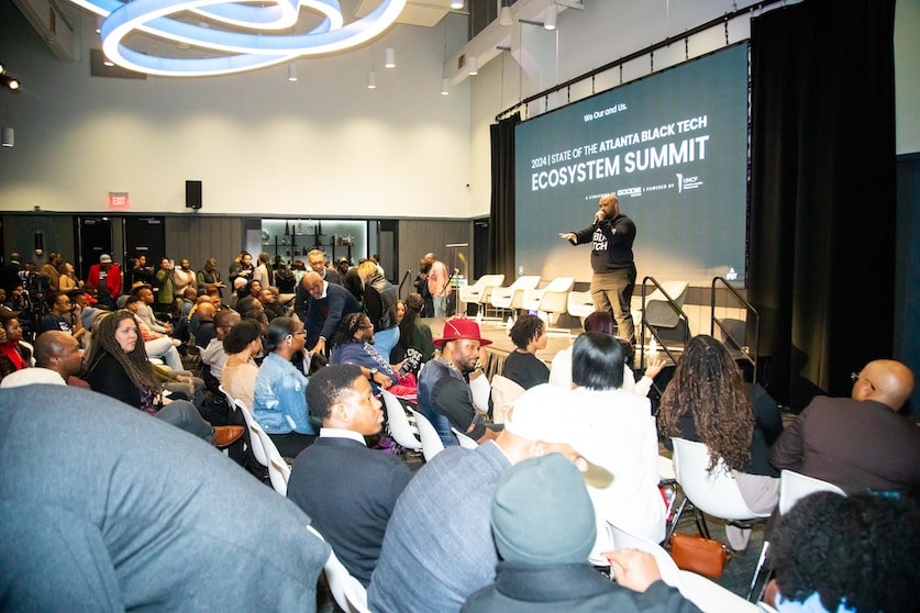 Goodie Nation founder Joey Womack speaking at The 2024 State of the Atlanta Black Tech Ecosystem Summit